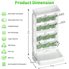 CINWWNI bottle drying rack side view demonstrates stability for heavy bottle loads.