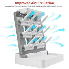 CINWWNI bottle-drying-rack anti-tip base ensures stability on counters.