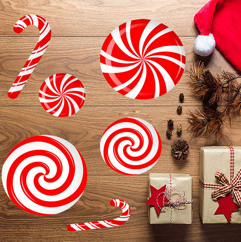 CIOEY Peppermint Floor Decals classroom-decor bright holiday vibe for classrooms.