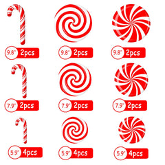 CIOEY Peppermint Floor Decals design-b 7.9-inch display for durable flooring accents.