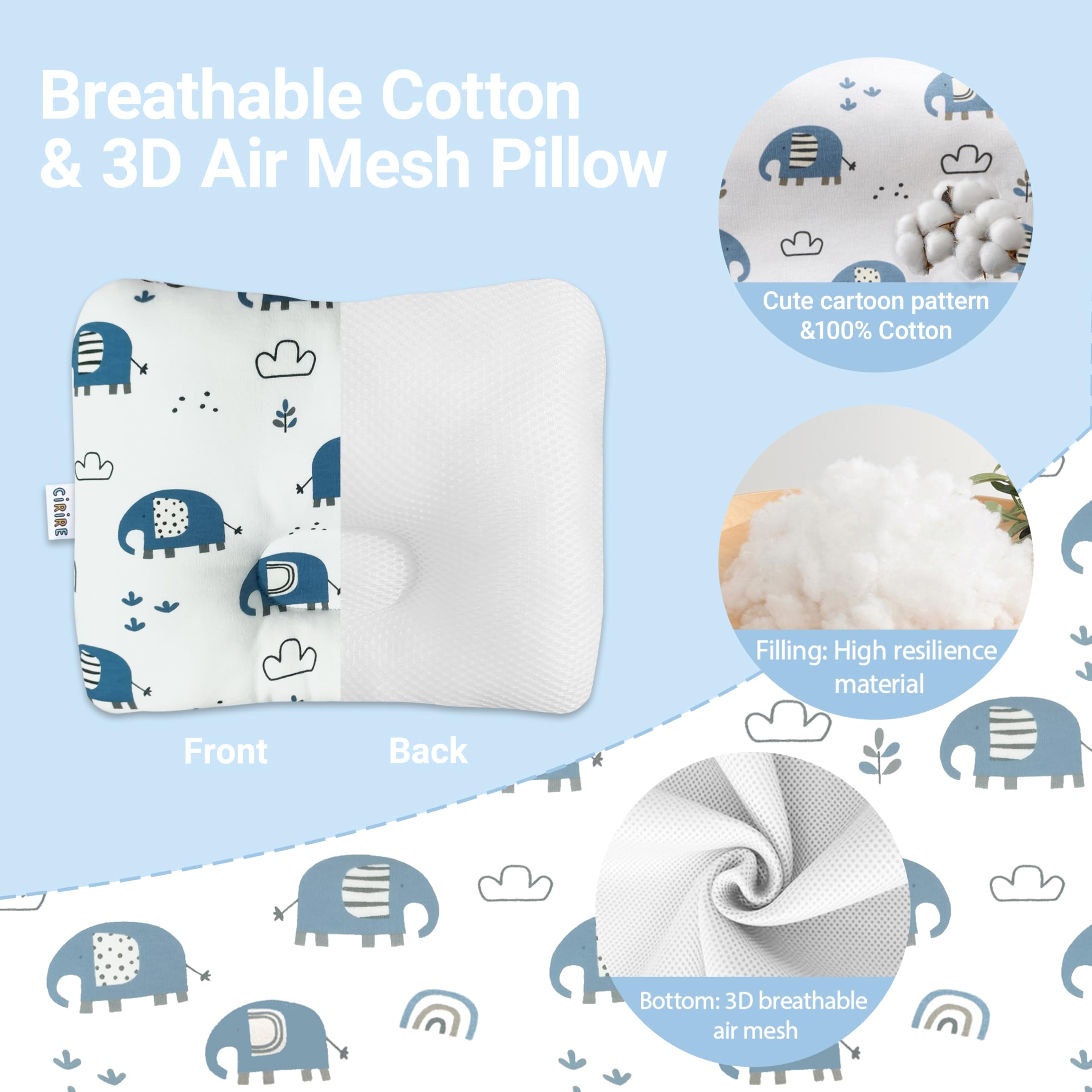 CIRIRE hypoallergenic natural-material close-up highlighting allergy-friendly sleep potential.