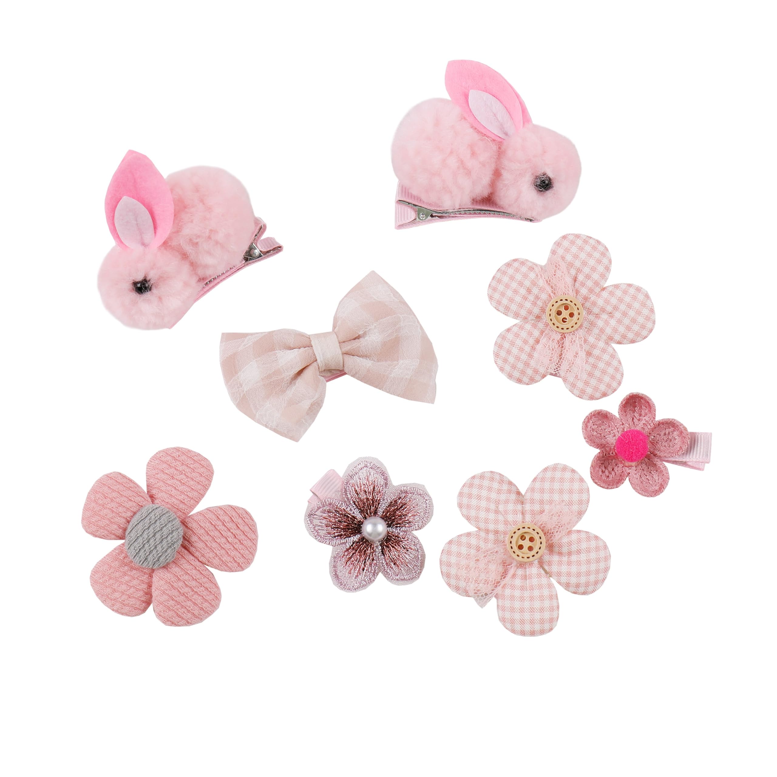 CISMARK candy rainbow barrettes with soft fabric finish for gentle hair care