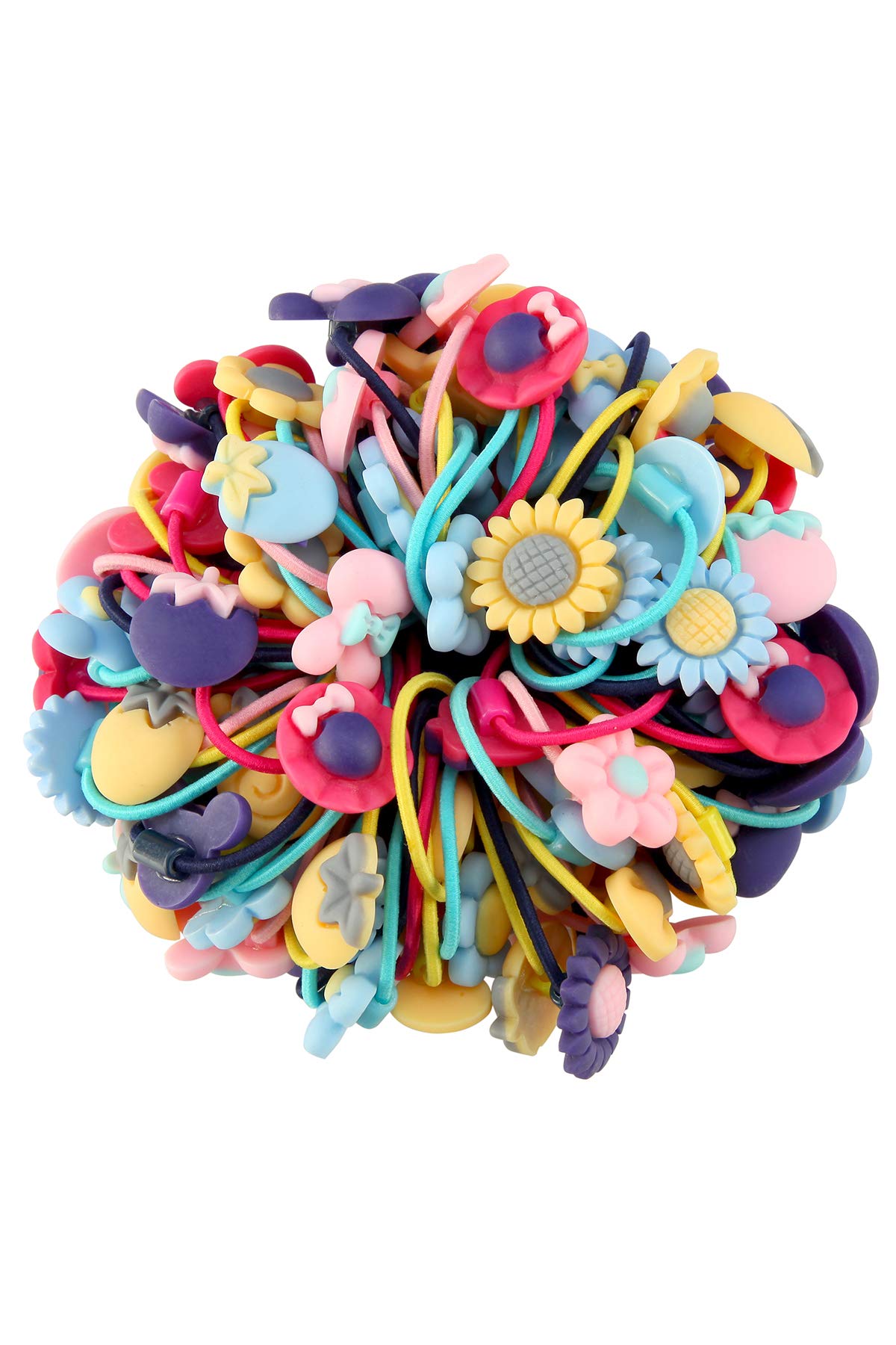 CISMARK girls elastic hair ties close-up showing soft material