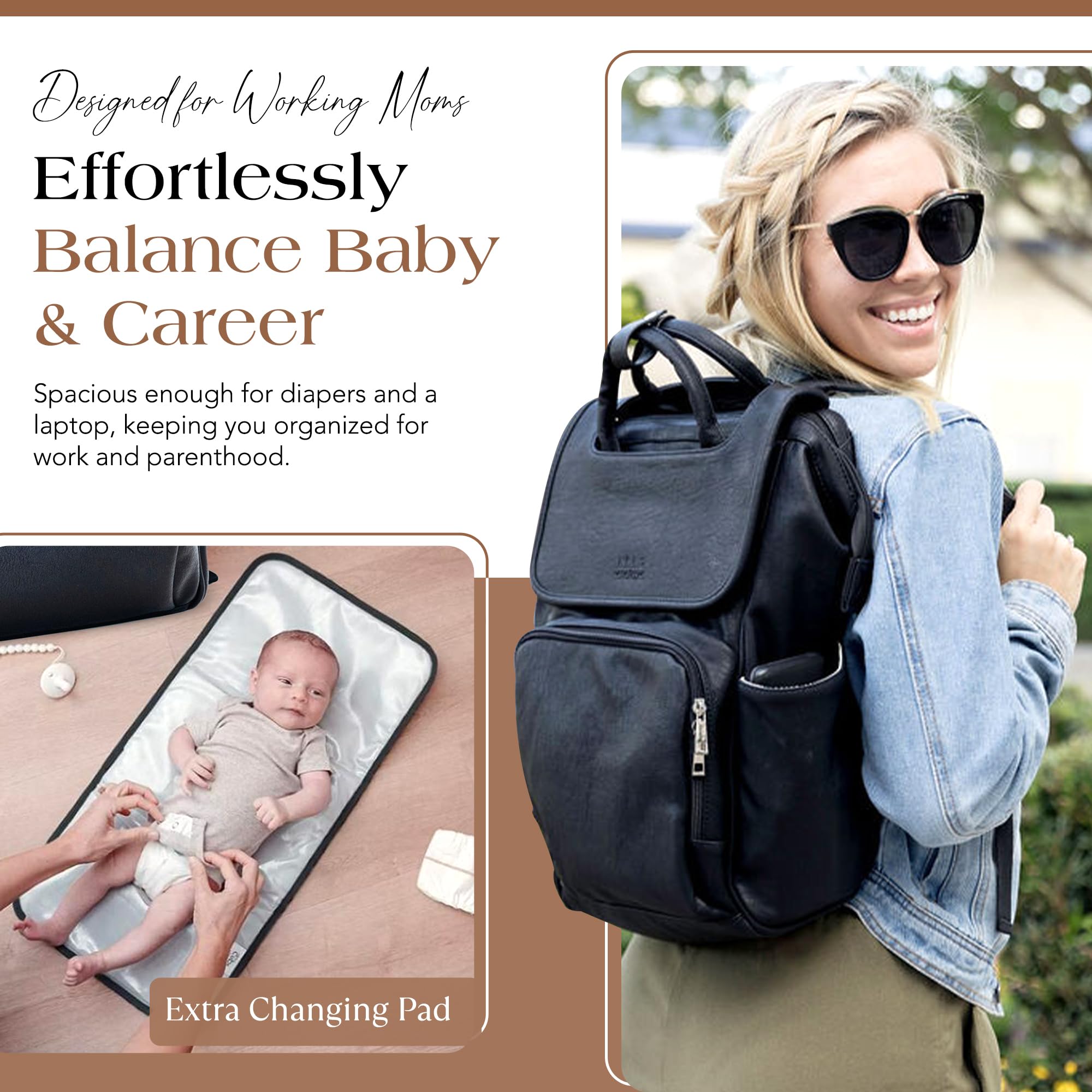 Citi Collective Explorer spacious compartments organize diapers, clothes, and toys.