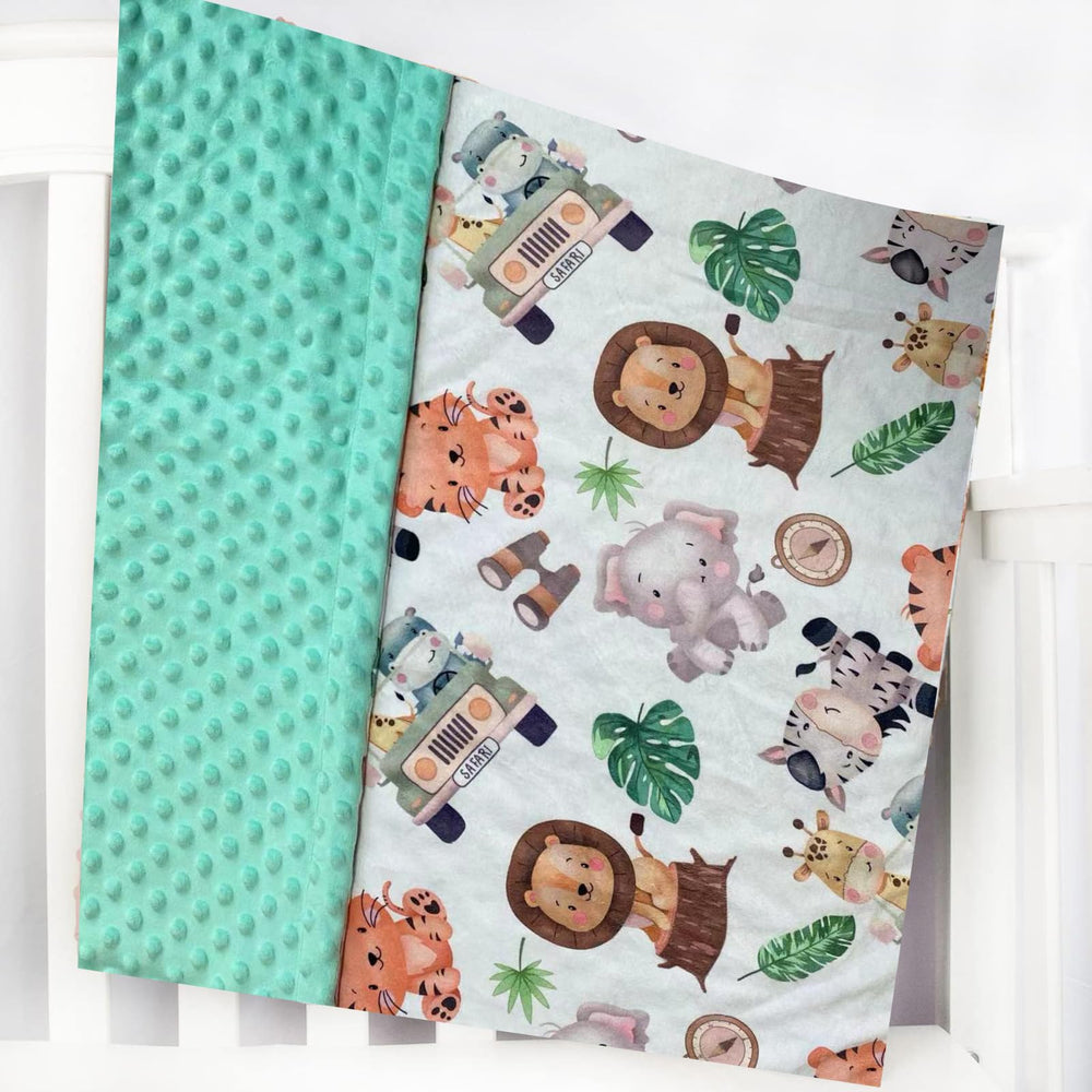 Citihomy baby blanket dotted backing close-up highlighting calming texture.