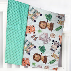Citihomy baby blanket dotted backing close-up highlighting calming texture.