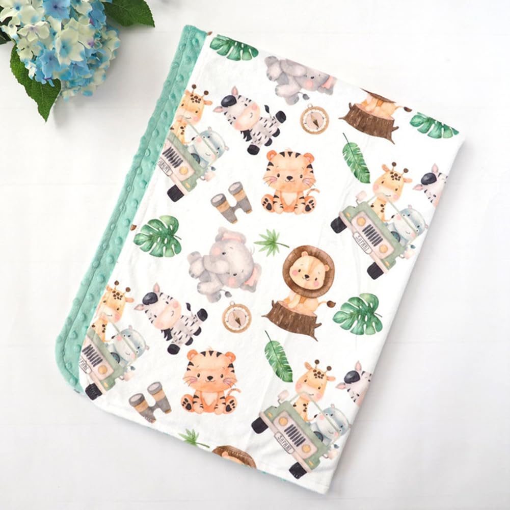 Citihomy baby blanket easy-care wash emphasizes colorfast, durable material.