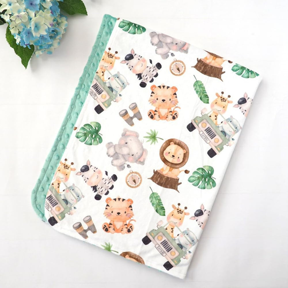 Citihomy baby blanket easy-care wash emphasizes colorfast, durable material.
