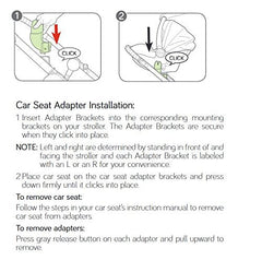 City Select folded with adapters attached for compact on-the-go handling.