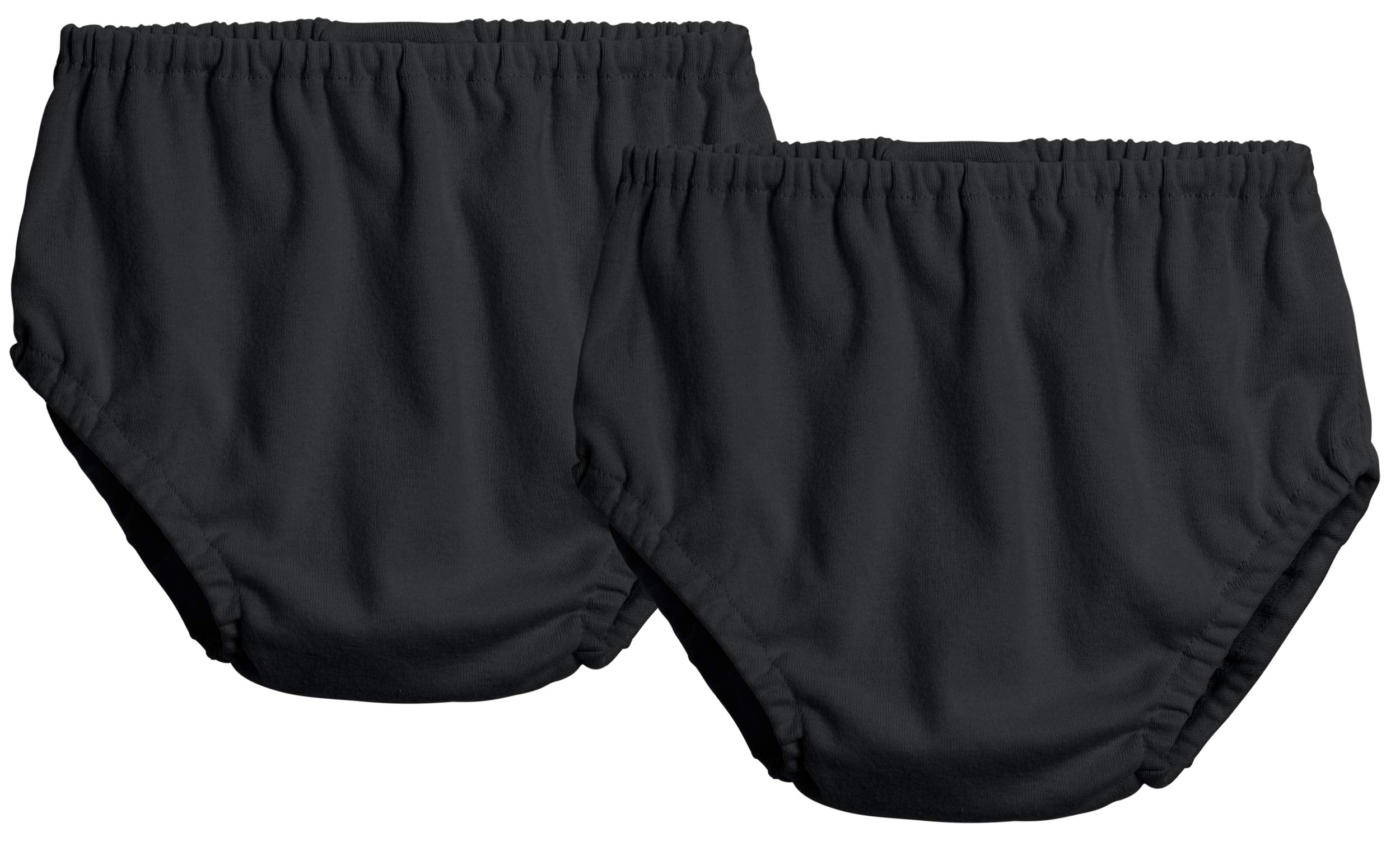 City Threads diaper covers pack black two-piece offers soft cotton comfort for daily wear over diapers.