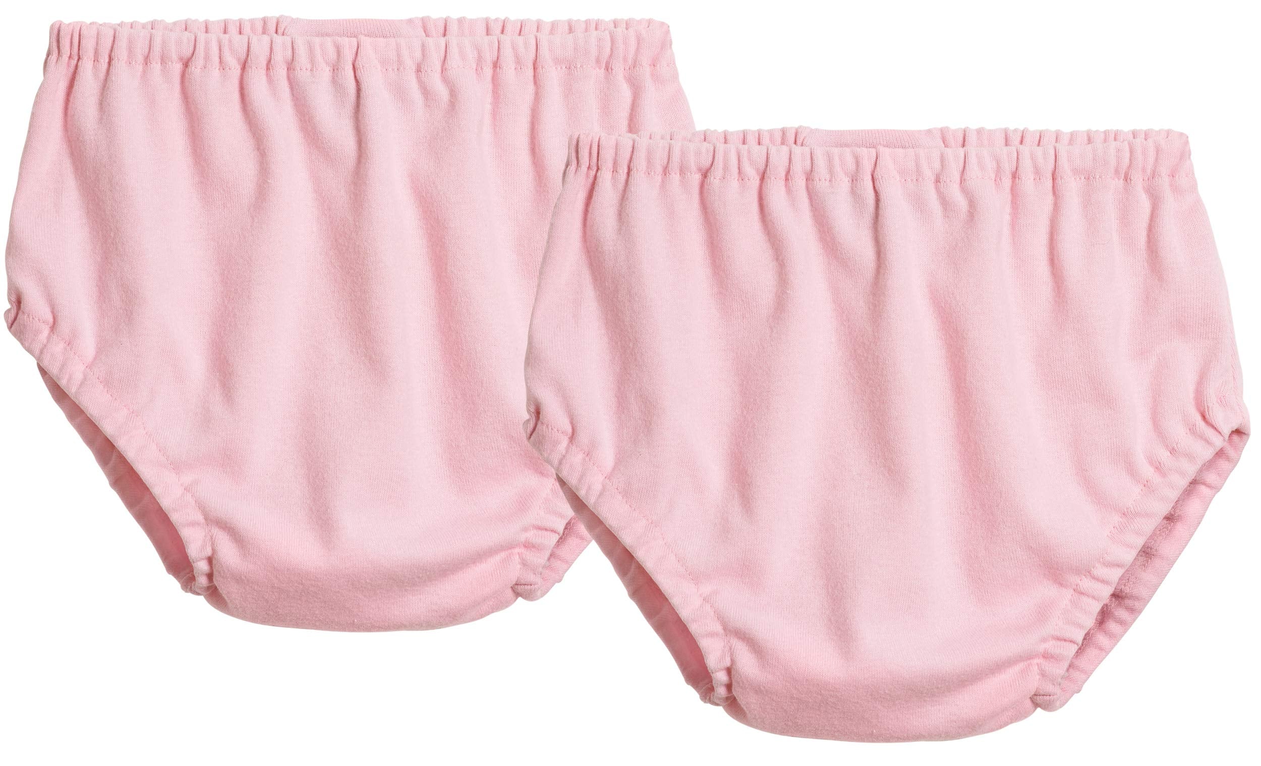 City Threads diaper covers in pink demonstrate a gentle over-diaper fit