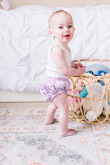 City Threads soft cotton diaper cover pink side view, gentle elastic for comfy fit.