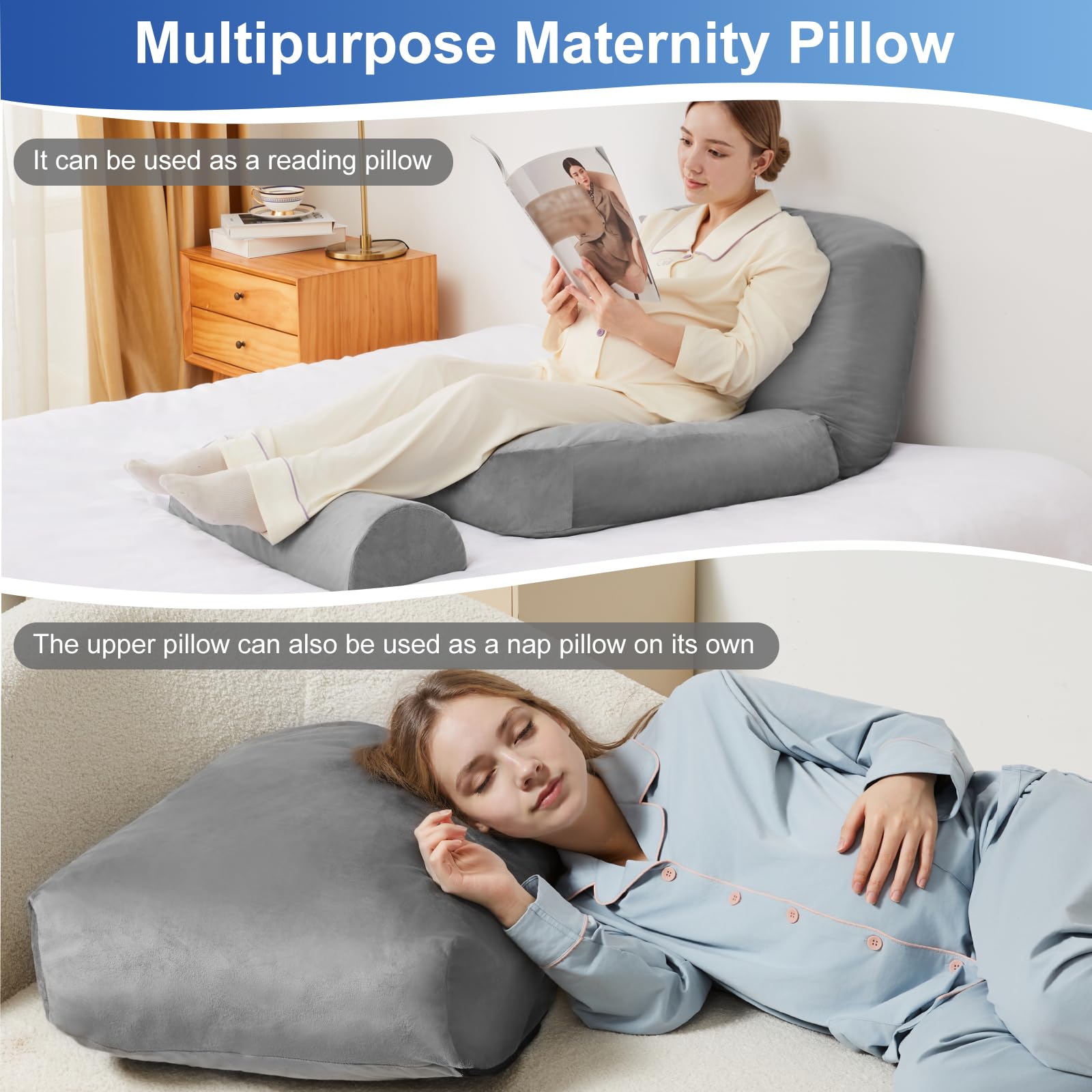 Citybay full pillow resting on bed scene suggests cozy nighttime support.