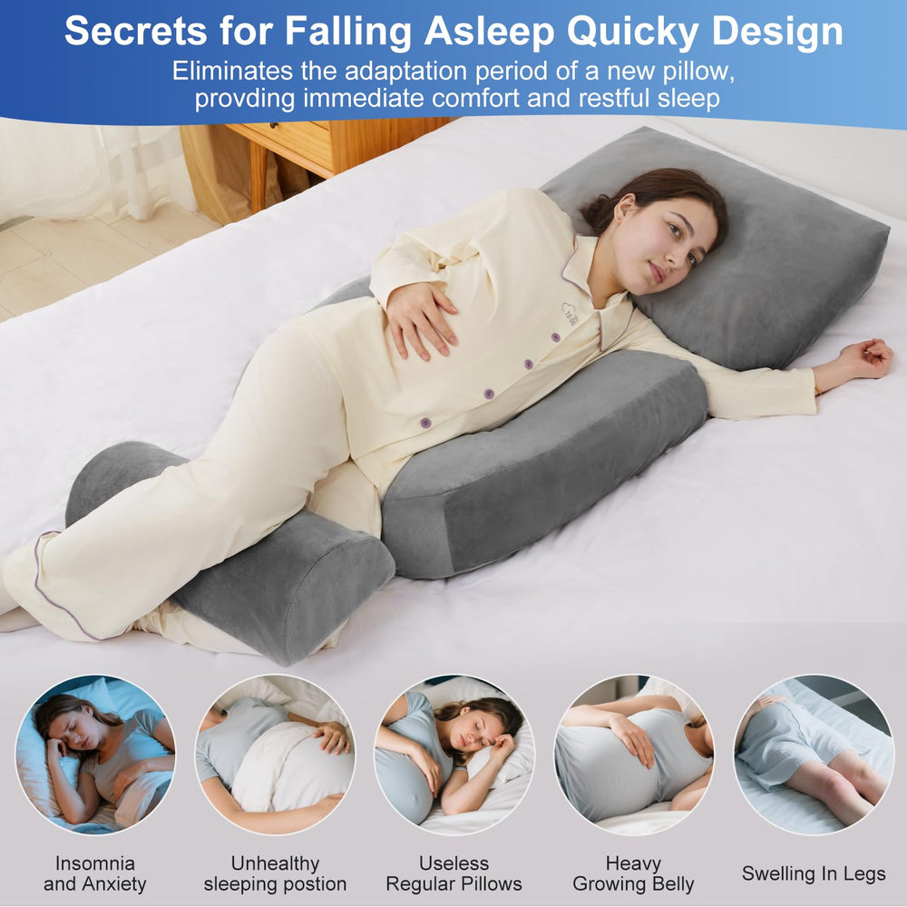 Citybay leg-pillow use shows knee and back comfort during lounging.