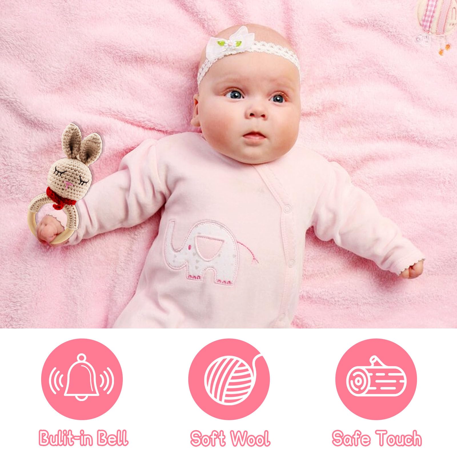 citychalet 47x47-inch baby blanket offers snuggly warmth for naps.