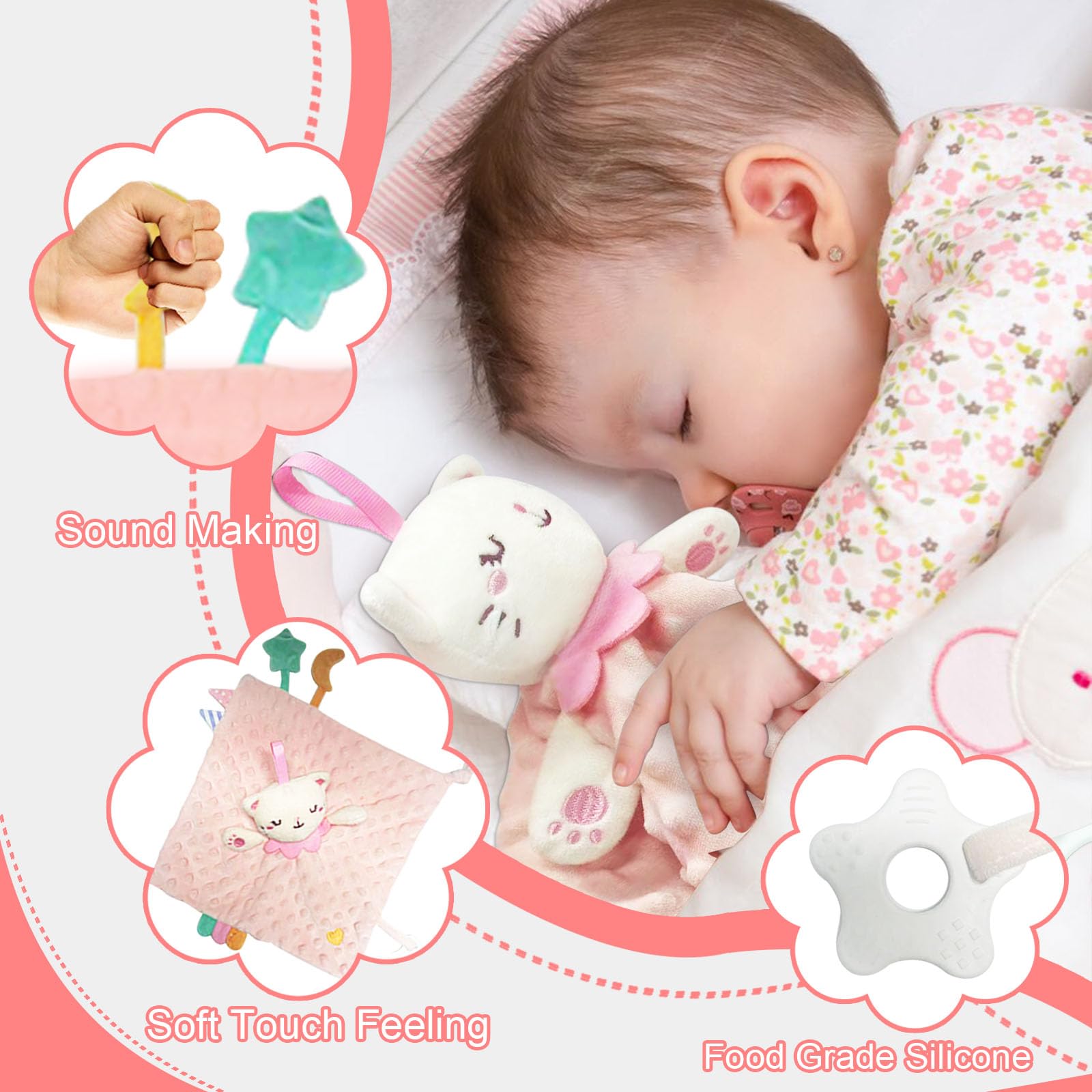 citychalet bunny rattle adds gentle sound for soothing newborn playtime.
