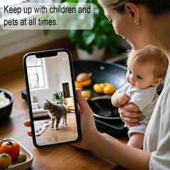 CiuseiAnx 2K indoor camera night vision delivers clear footage in low light.