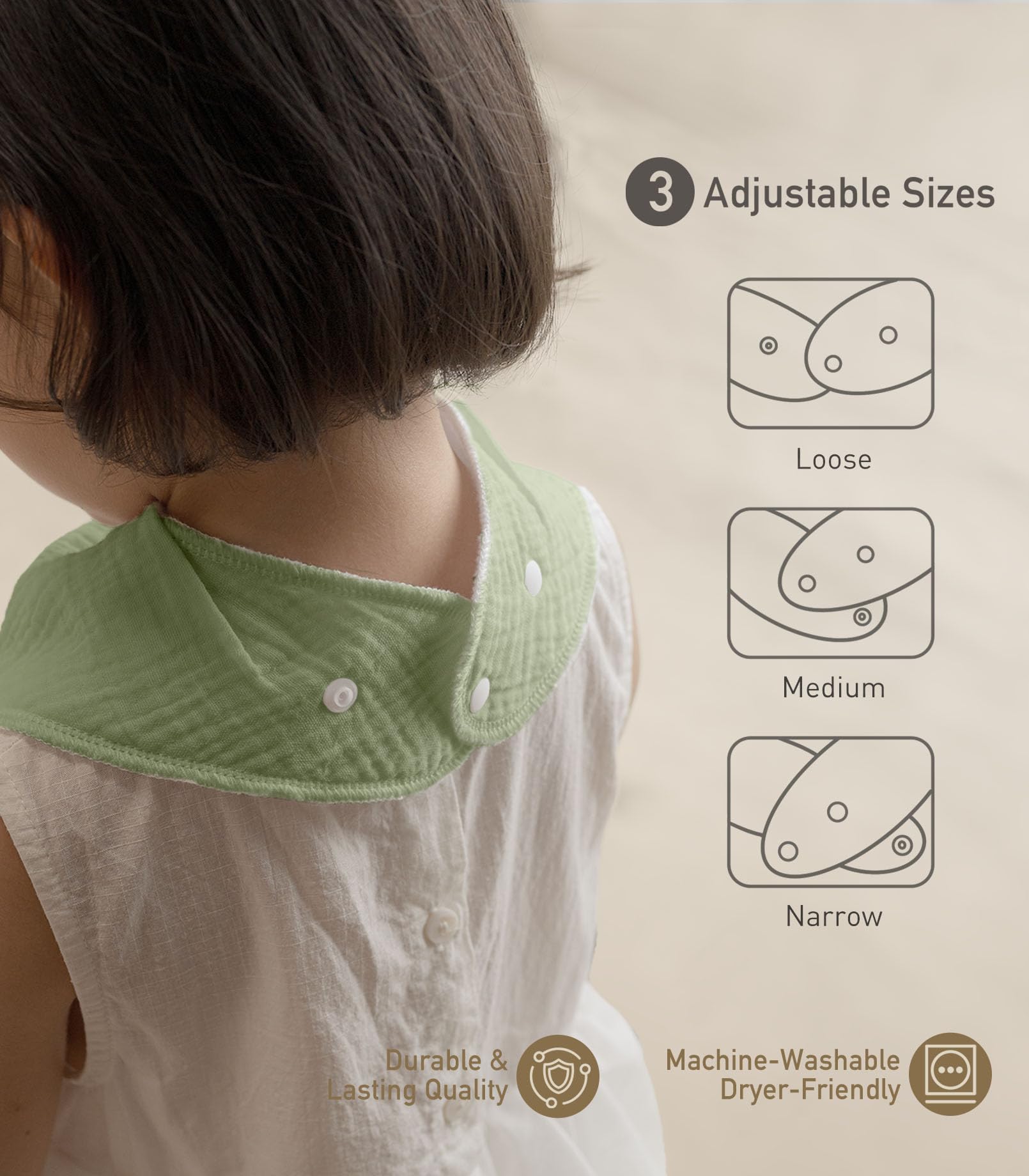 CIVARUA KIDS baby bandana bibs adjustable snaps fit growing infants.
