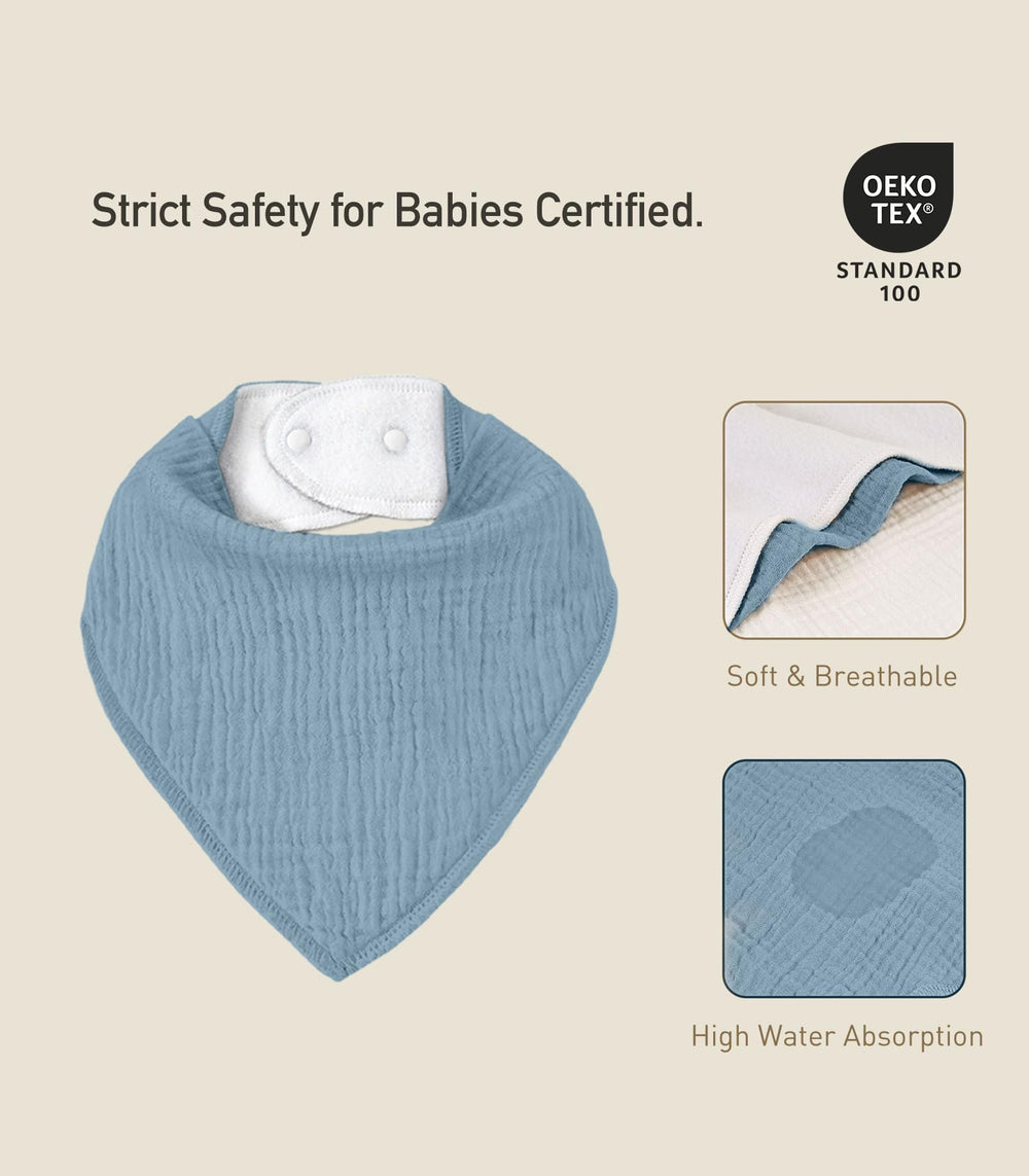 CIVARUA KIDS bibs feature teething shields for gentle chewing.