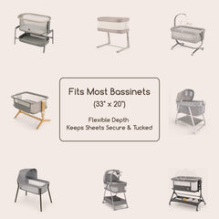 Civarua Kids three-pack bassinet sheets offer convenient replacements for parents.