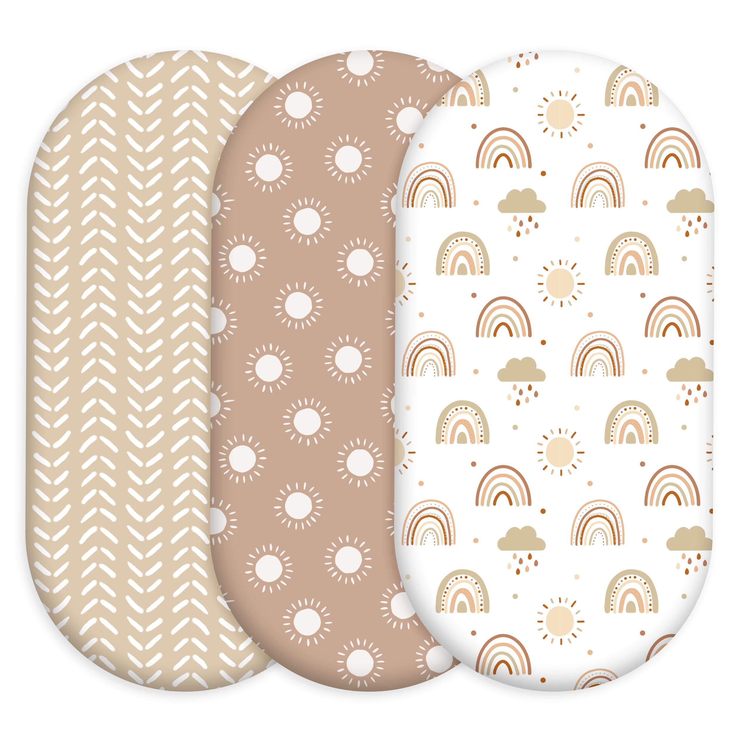 Civarua Kids Cloud Rainbow 3-pack packaging shows soft, breathable sheets ready for baby.