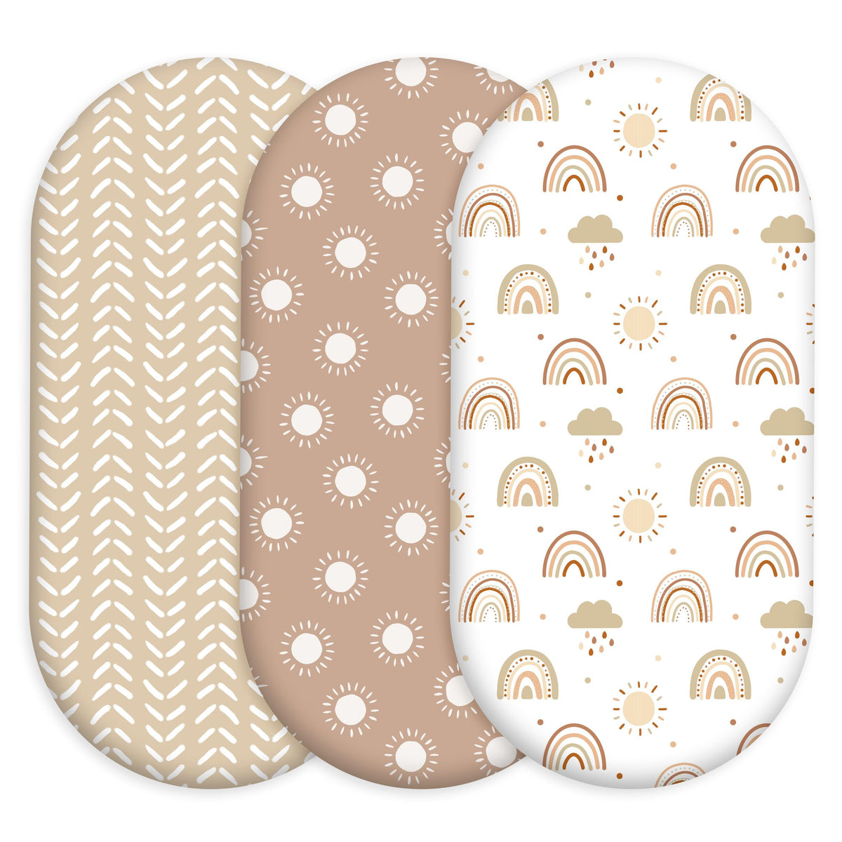 Civarua Kids Cloud Rainbow 3-pack packaging shows soft, breathable sheets ready for baby.