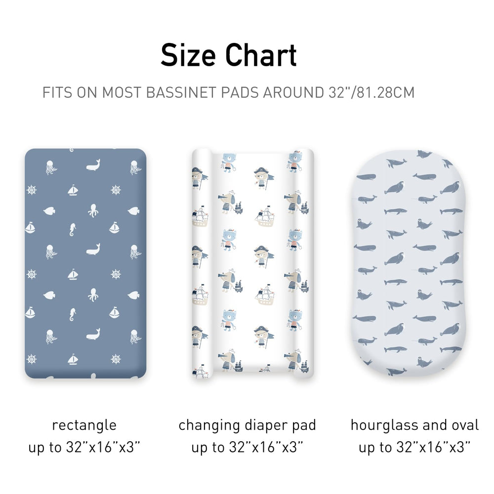 Civarua Kids universal-fit sheets cover rectangle to oval mattresses for versatile nursery use.