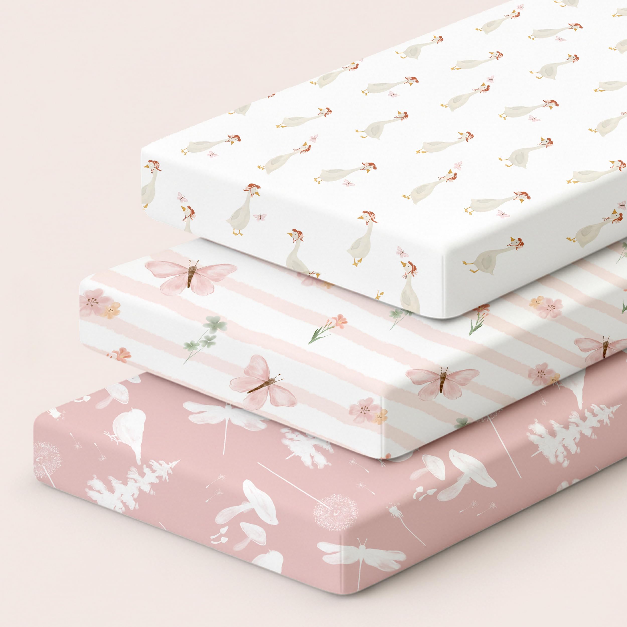 Civarua Kids giftable 3-pack bedside sleeper sheets ideal for registry gifts