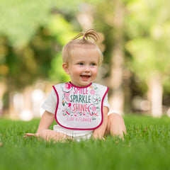 CIVARUA KIDS floral pattern bib adds cheerful style.
