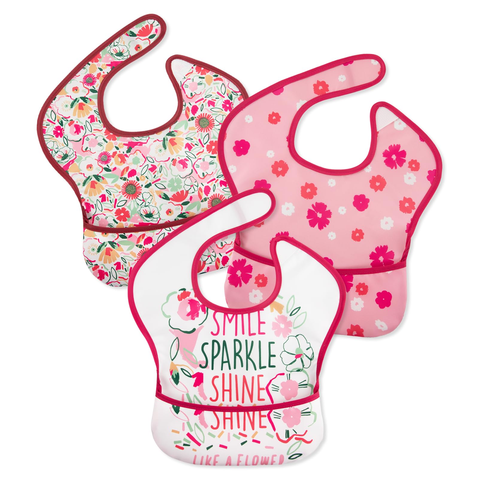 CIVARUA KIDS mess-proof bib front view with catch-all pocket captures spills.