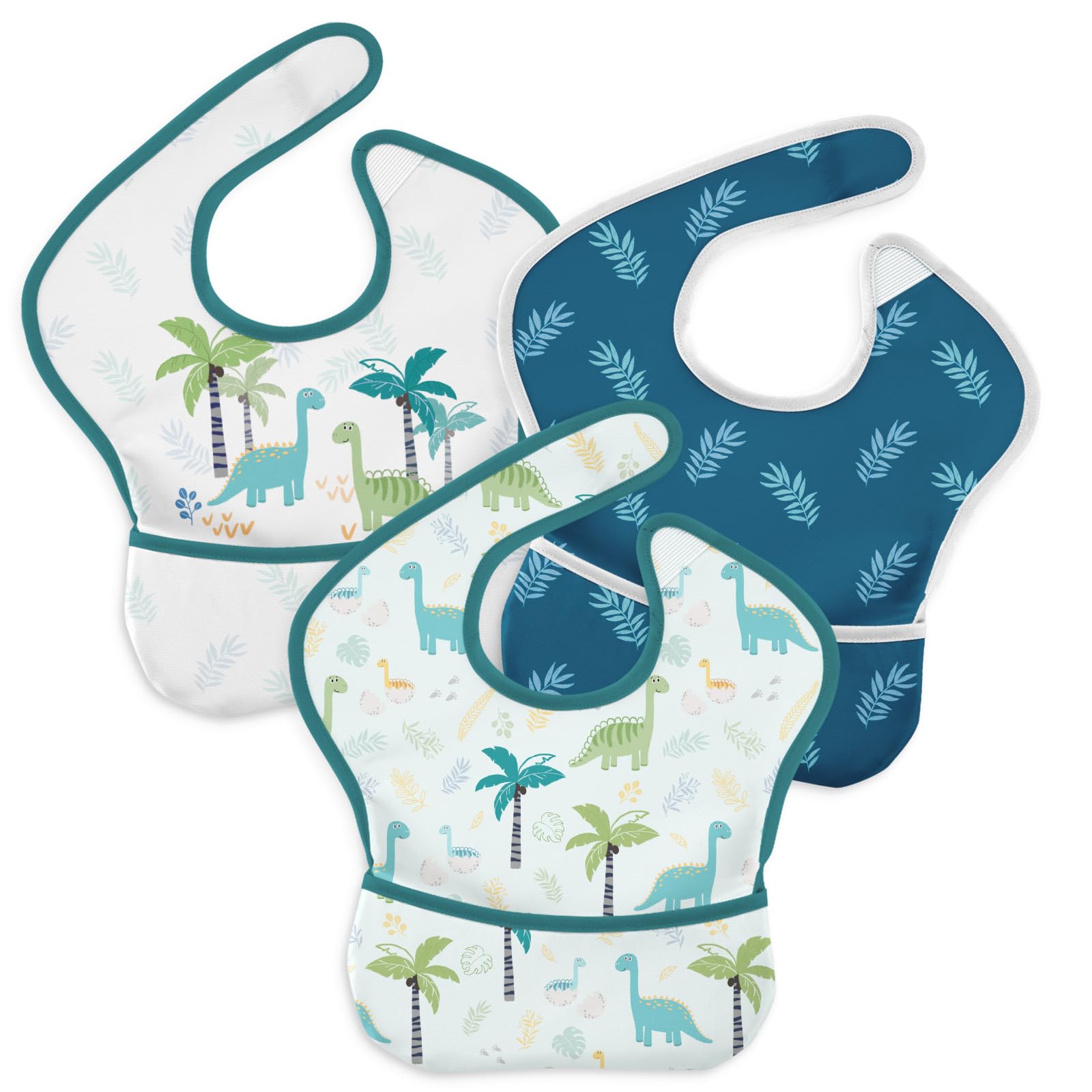 Civarua Kids mess-proof bib with open pocket for spills during meals