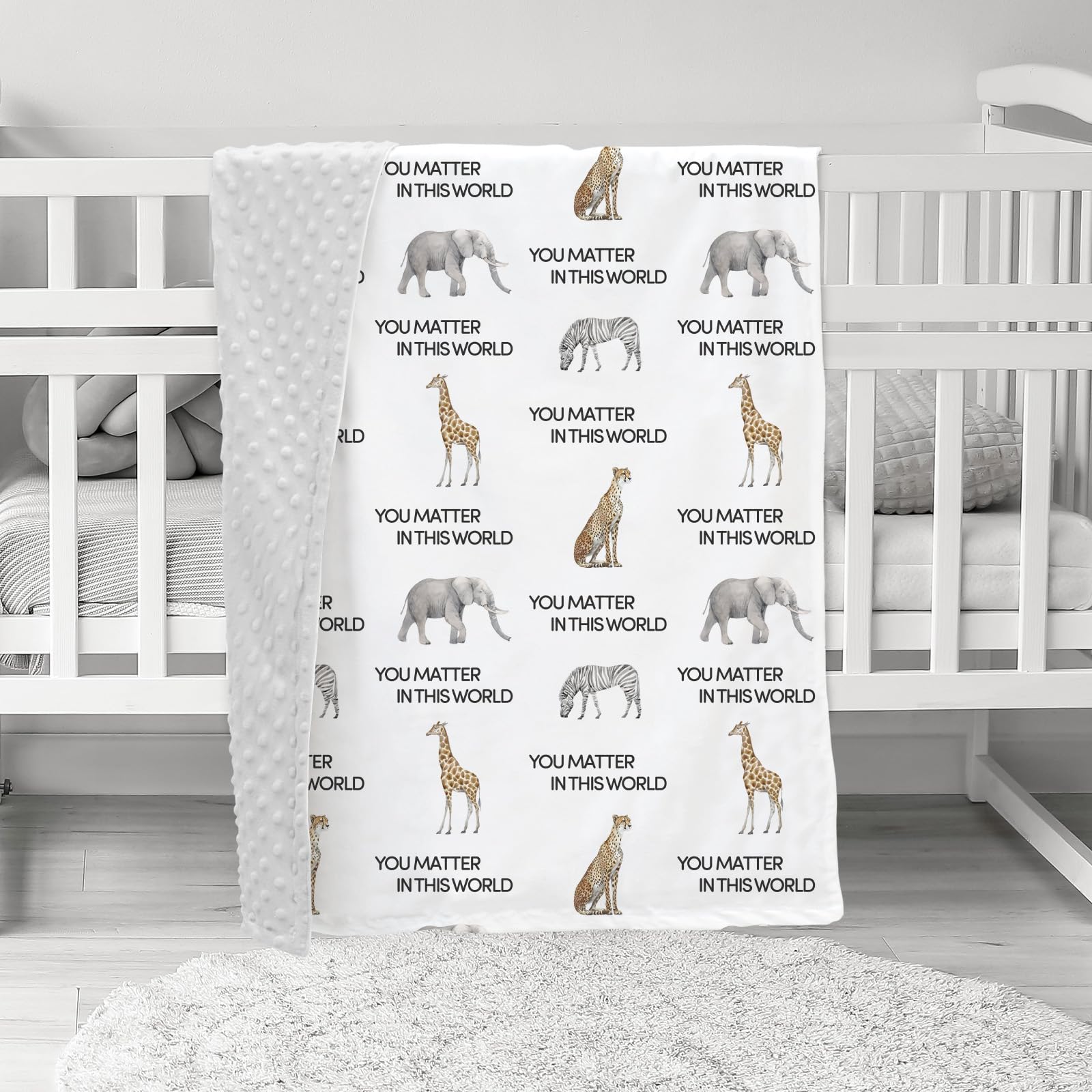 Civarua Kids Minky Leopard blanket shows double-layer durability and cozy texture.