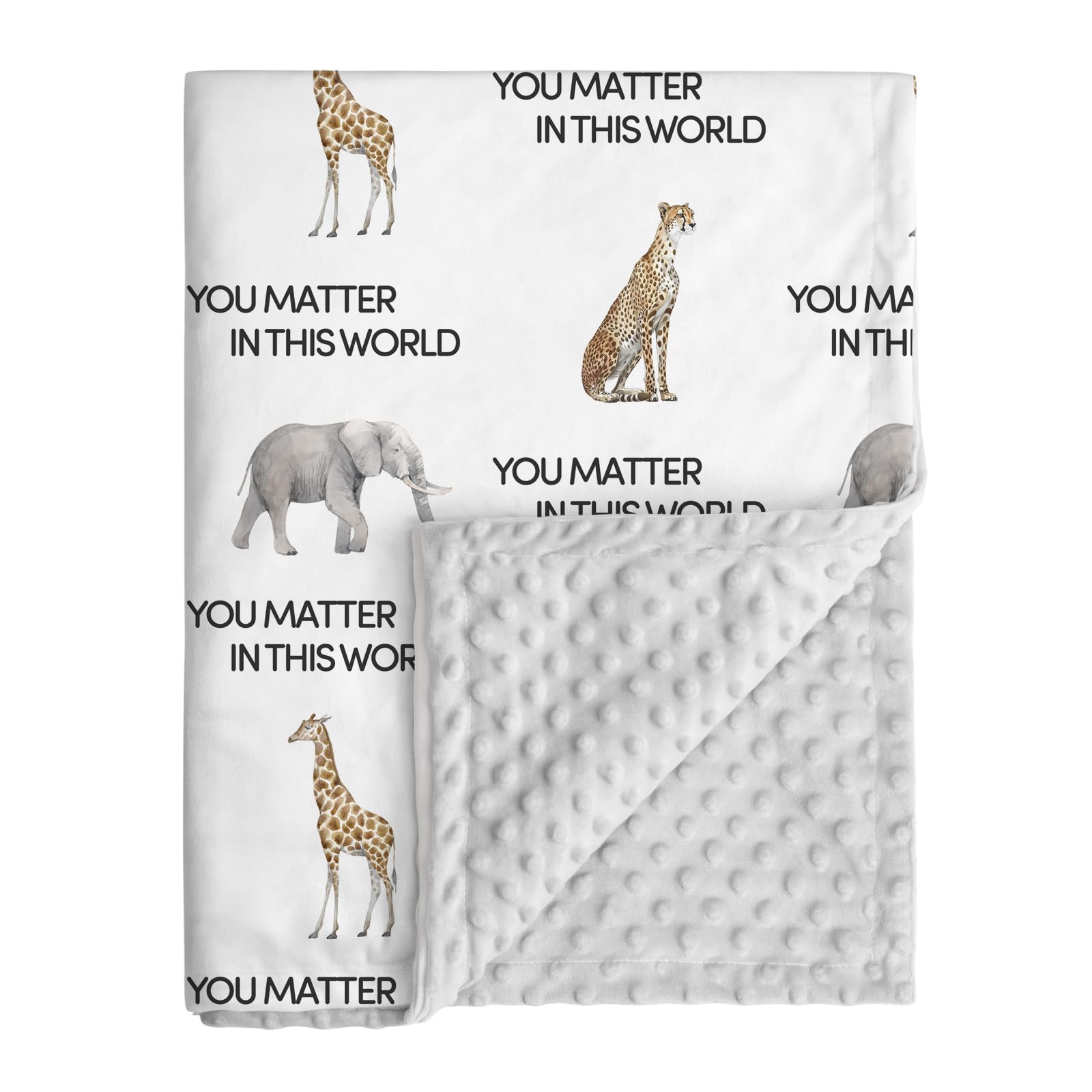 Civarua Kids Minky Blanket Leopard soft plush fabric for cozy newborn warmth.