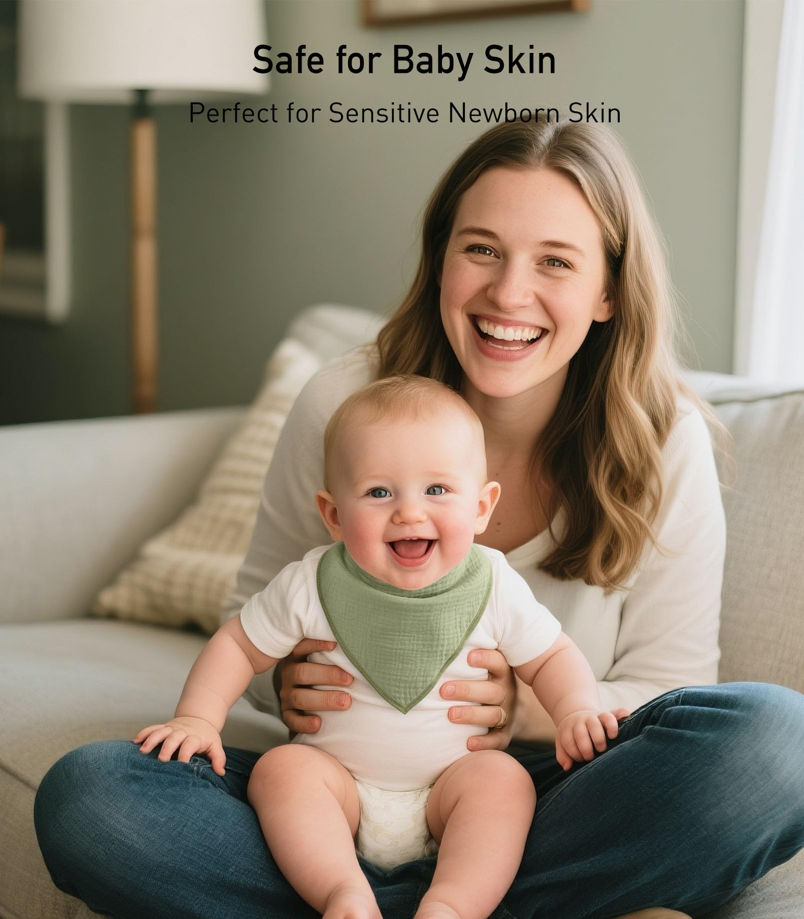 CIVARUA KIDS muslin bibs folded pack demonstrates versatility for quick changes.