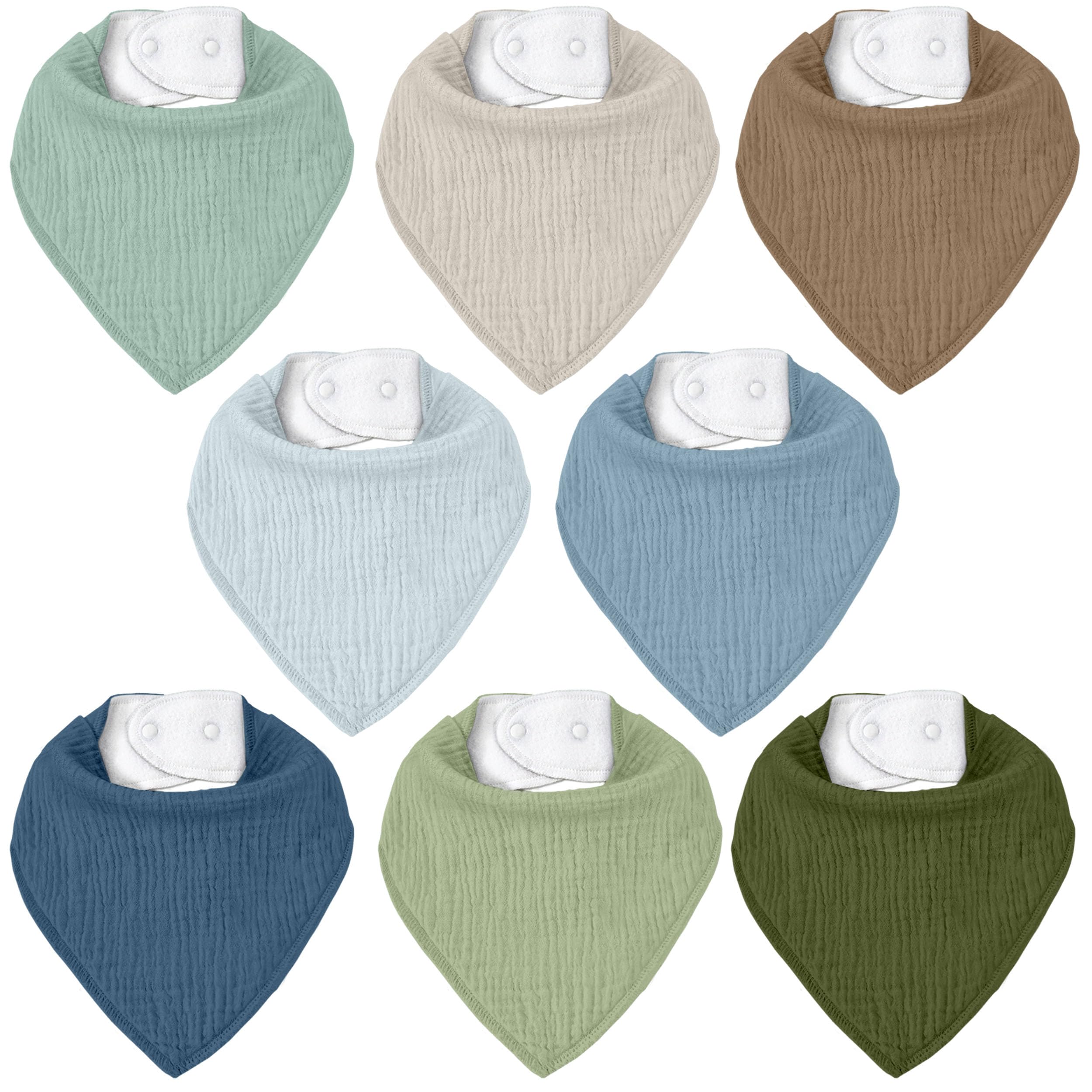 CIVARUA KIDS muslin baby bibs front view highlights soft absorbent fabric for drool management.