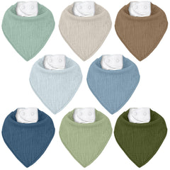 CIVARUA KIDS muslin baby bibs front view highlights soft absorbent fabric for drool management.