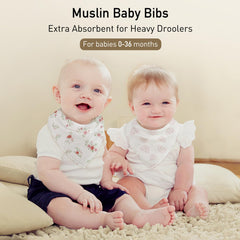 CIVARUA KIDS muslin baby bib soft-texture closeup emphasizes soft, skin-friendly muslin for comfy wear.