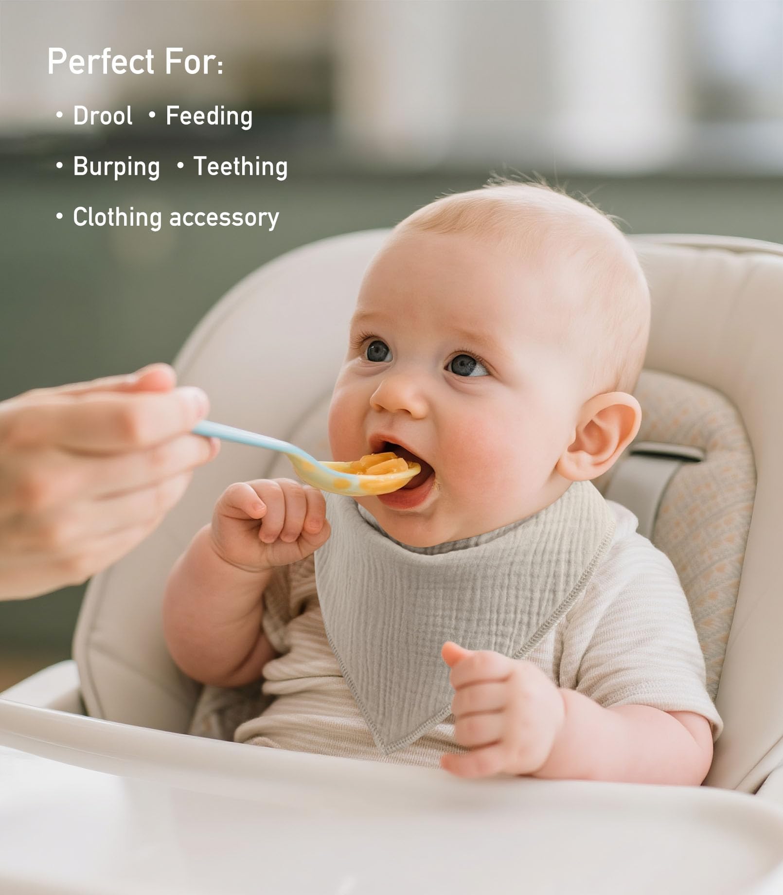 Civarua Kids muslin bibs unisex design — matches any outfit.