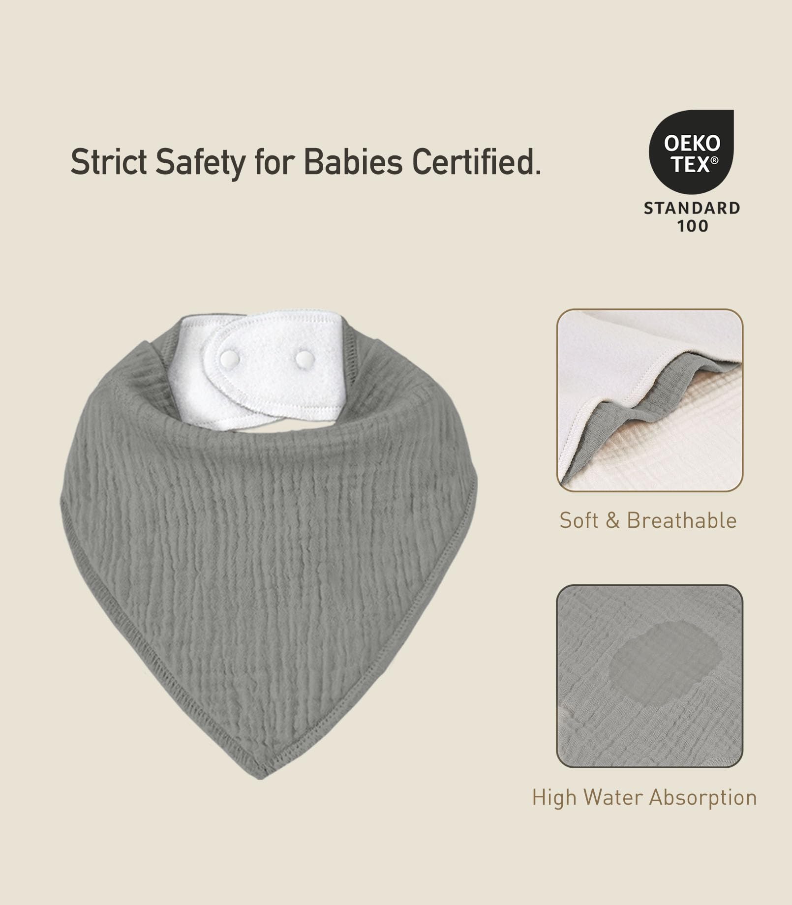 Civarua Kids muslin bibs use as burp cloths — handy during feeds.