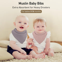Civarua Kids bibs – close-up texture highlights breathable muslin for gentle skin