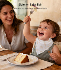 CIVARUA KIDS muslin bib absorbency close-up highlights quick-drying front.