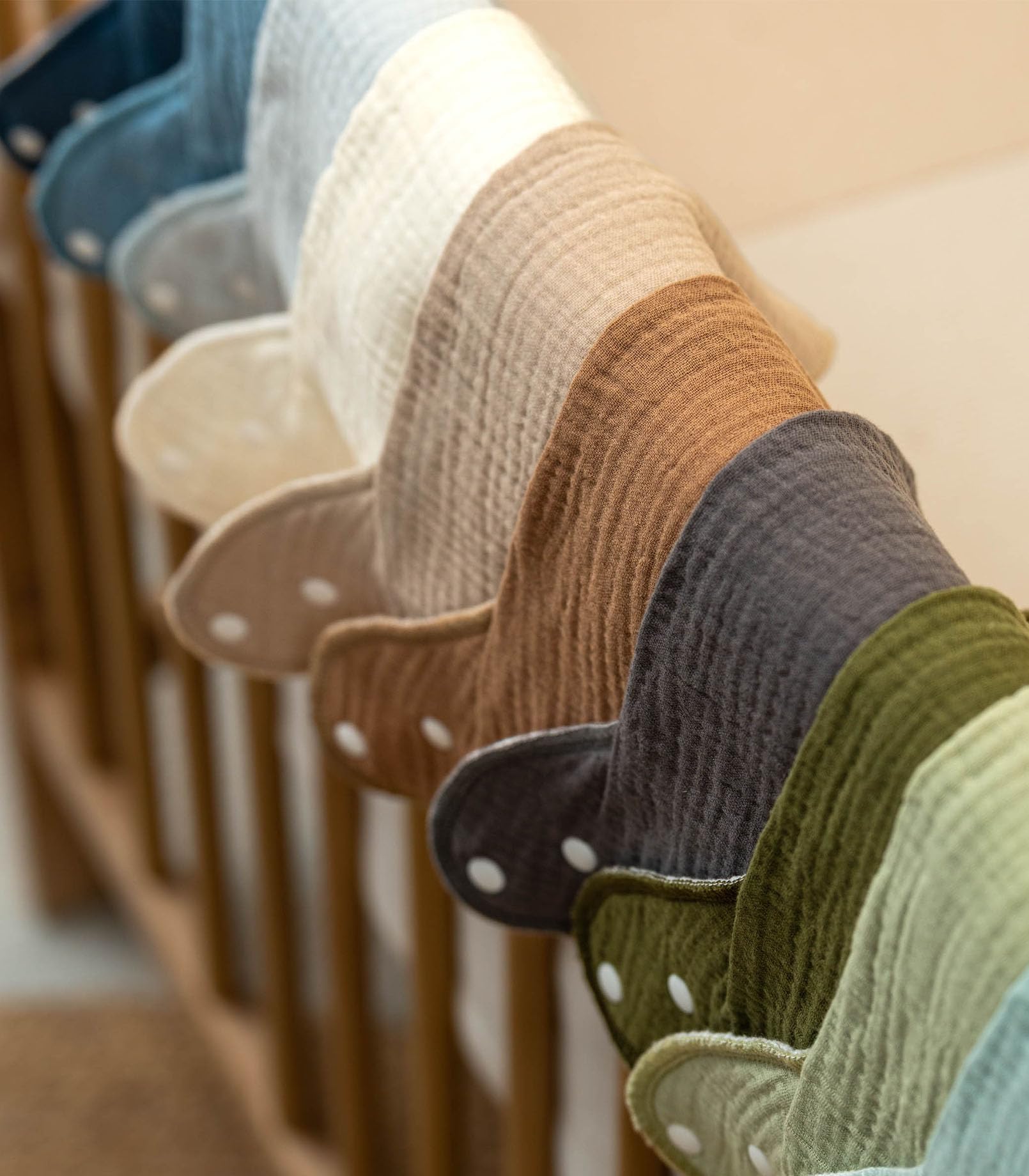 CIVARUA KIDS muslin bibs showcase colorful patterns and unisex design.