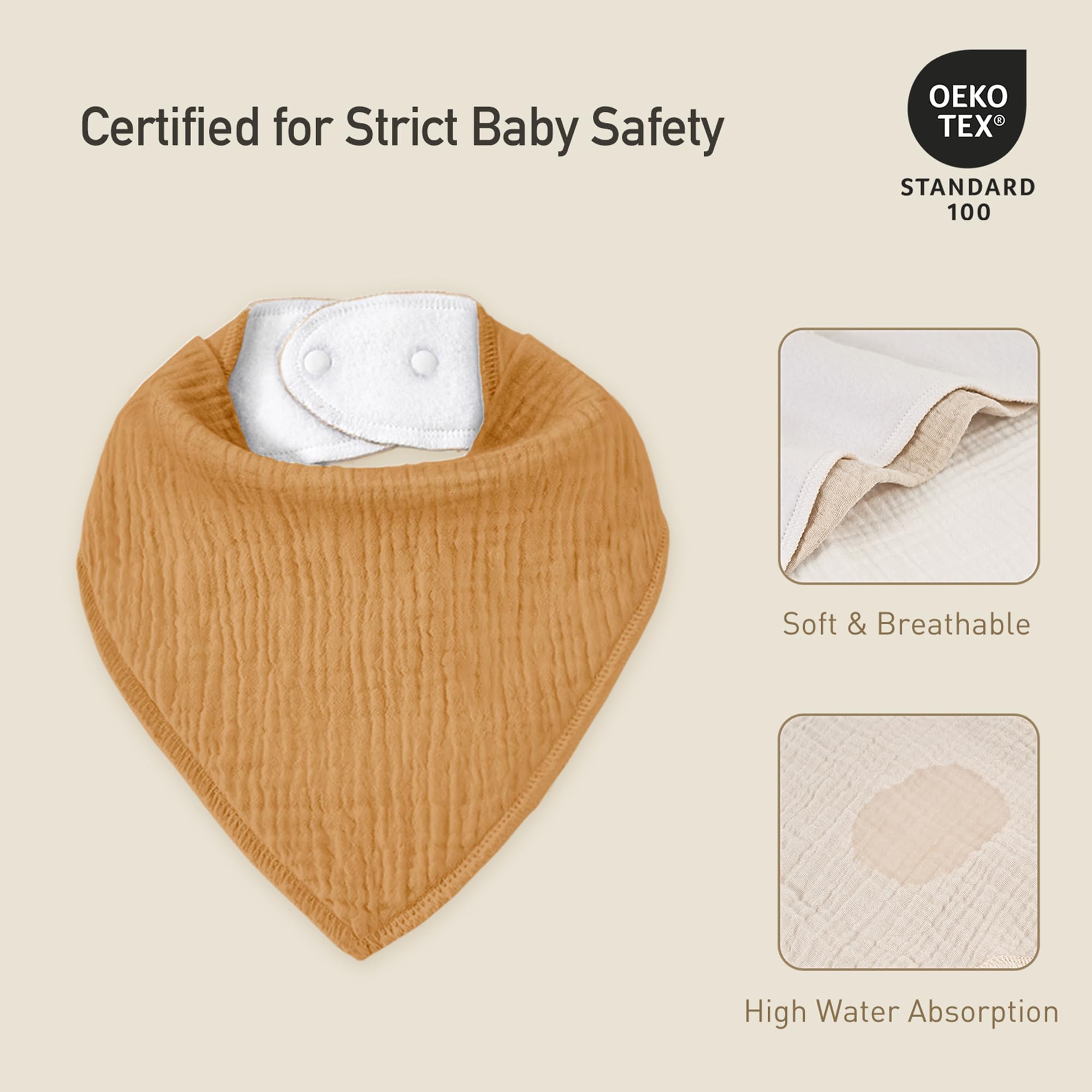 CIVARUA KIDS Muslin bibs used as burp cloth in feeding time.