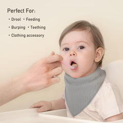 CIVARUA KIDS Muslin bibs flatlay highlights unisex design for daily outfits and drool absorption.