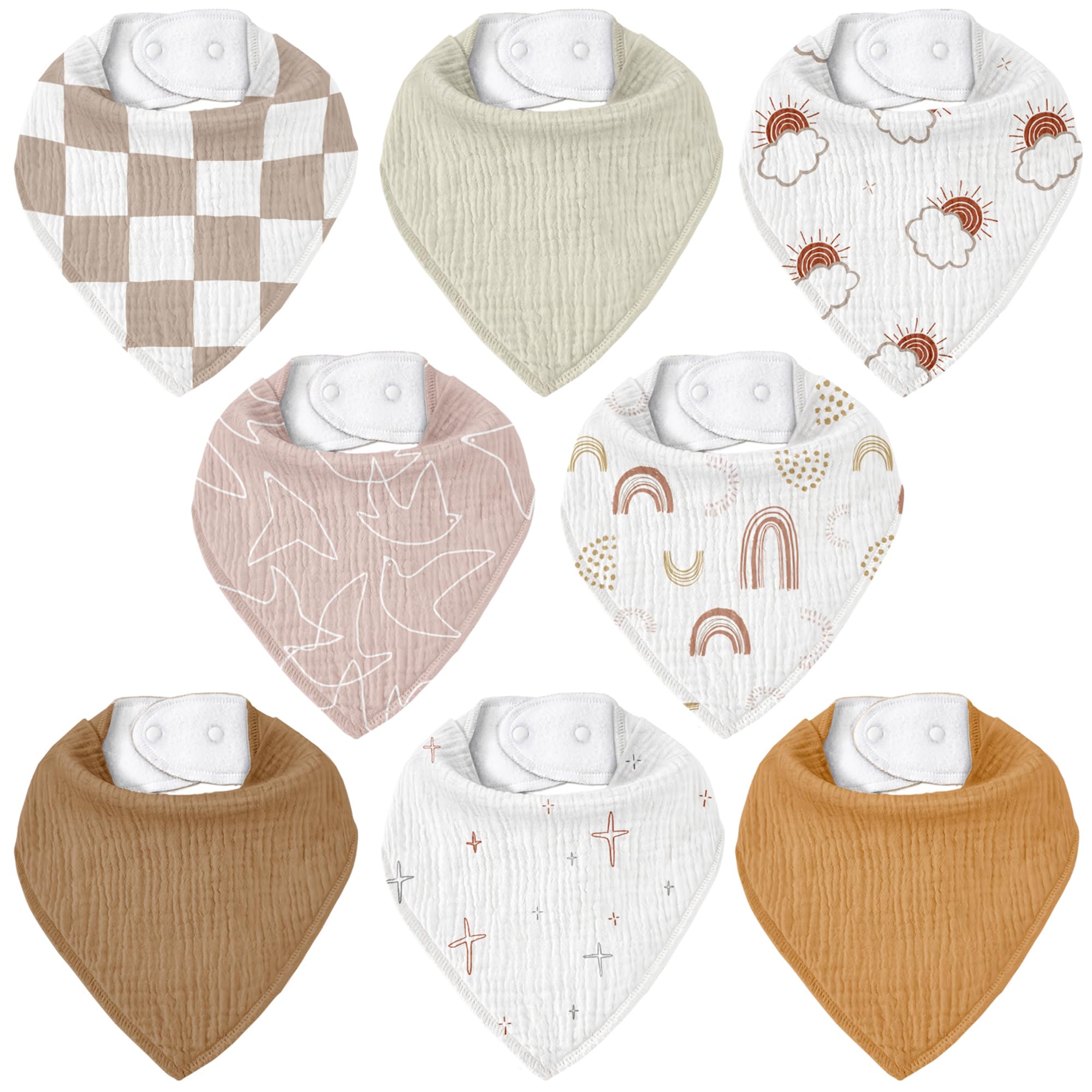 CIVARUA KIDS muslin bibs pack folded — compact mess control for on-the-go parents