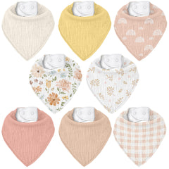 CIVARUA KIDS muslin bibs pack front view shows soft, absorbent fabric that helps keep outfits clean.