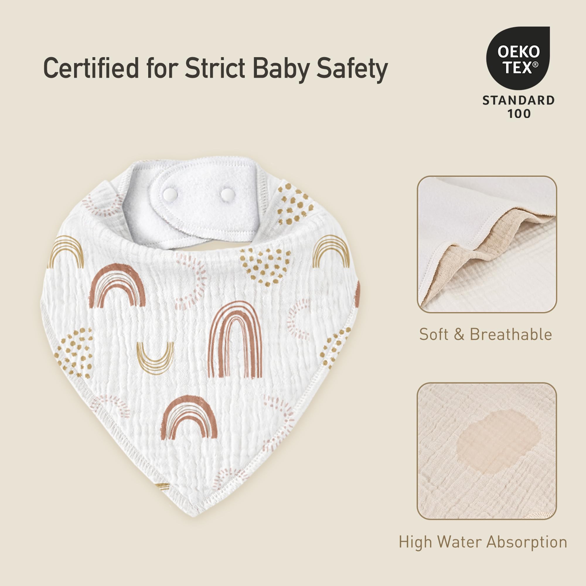 CIVARUA KIDS muslin bibs unisex patterns offering stylish outfit coordination