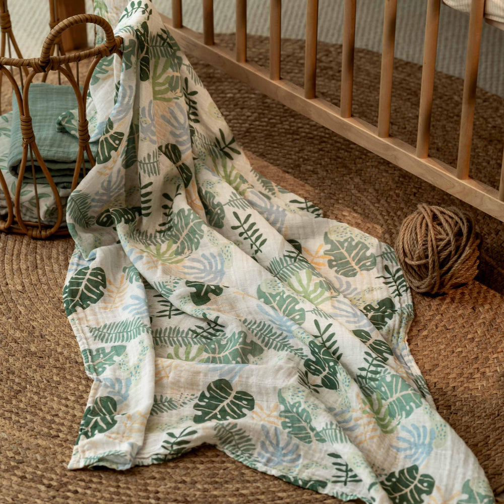 Civarua Kids muslin swaddle blanket serving as tummy-time mat, comfortable surface