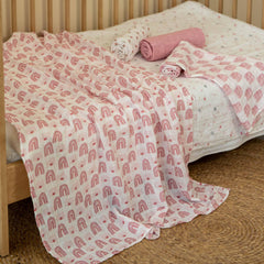Civarua Kids muslin blankets used as nursery cover for privacy