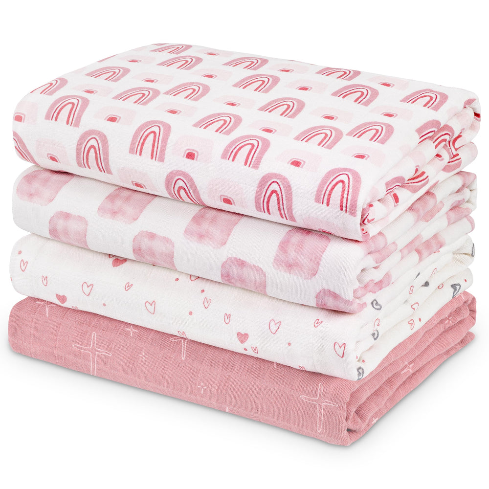 Civarua Kids muslin swaddle blankets with soft texture for newborn soothing